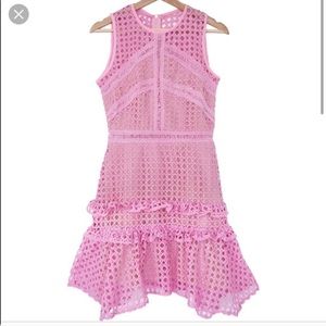 Stunning pink eyelet dress